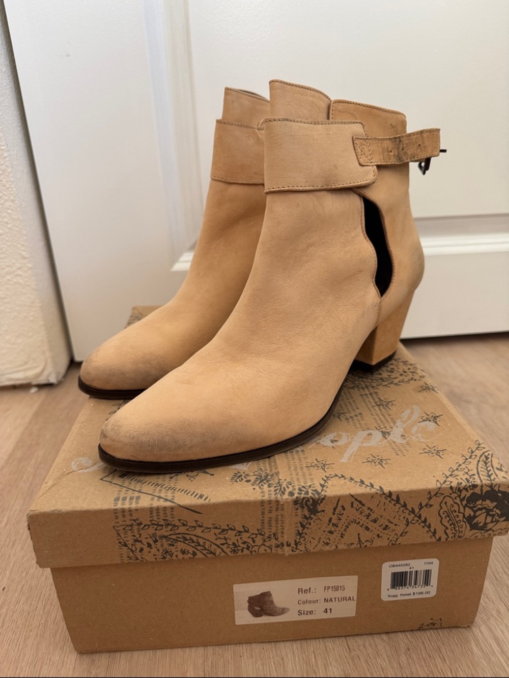 Free People Belleville Ankle Boot Natural/Unglazed